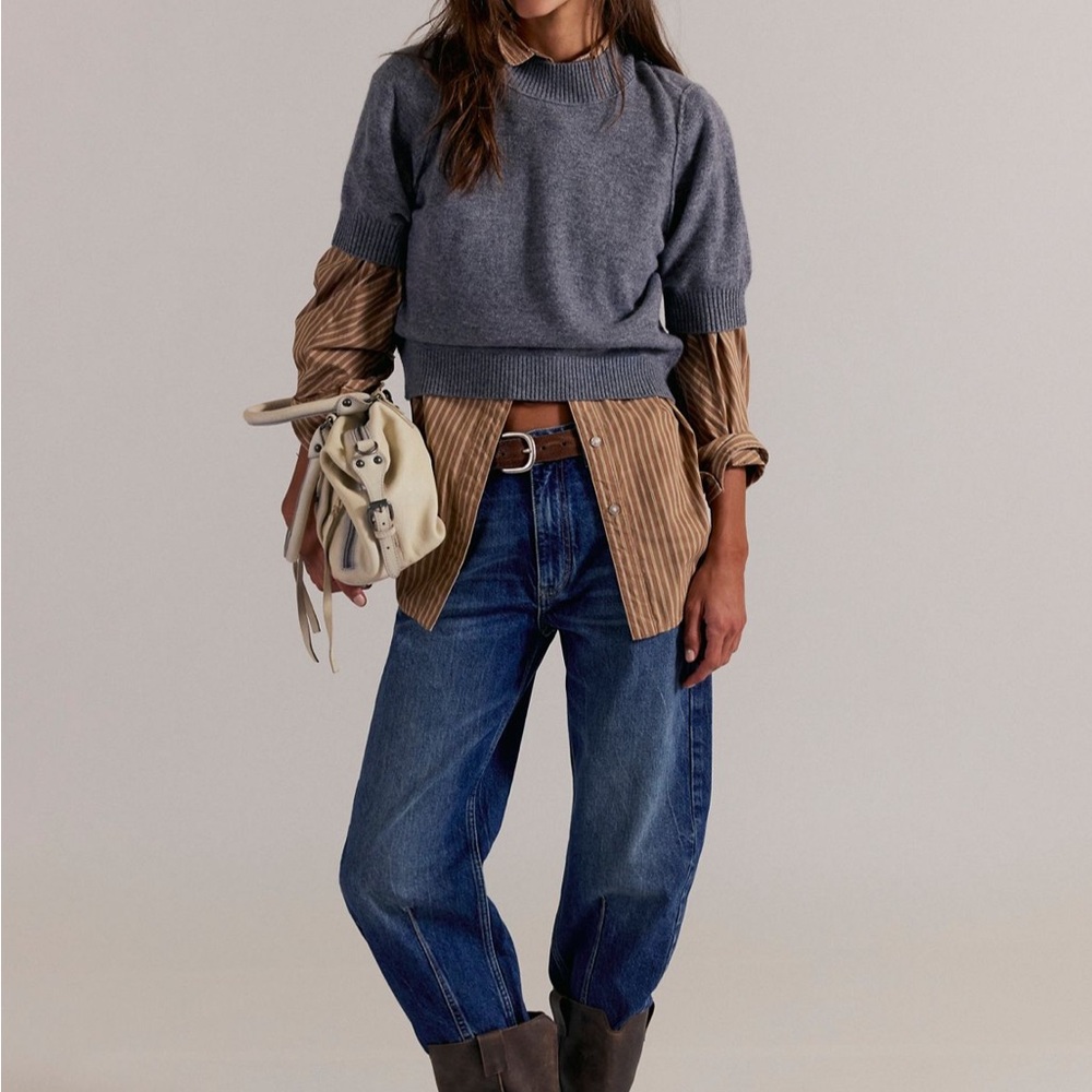 Free People We the Free Backstage Relaxed Cropped Jeans NEW SOLD OUT HTF 24 25